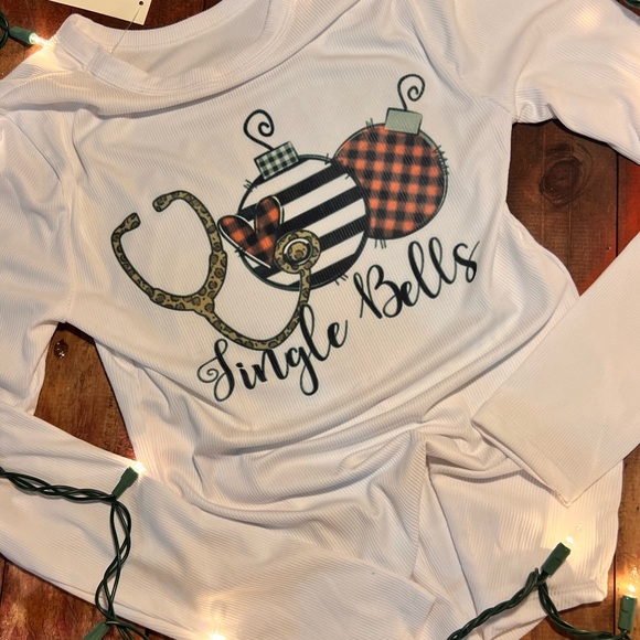 Nurse Christmas themed top - Picture 2 of 3